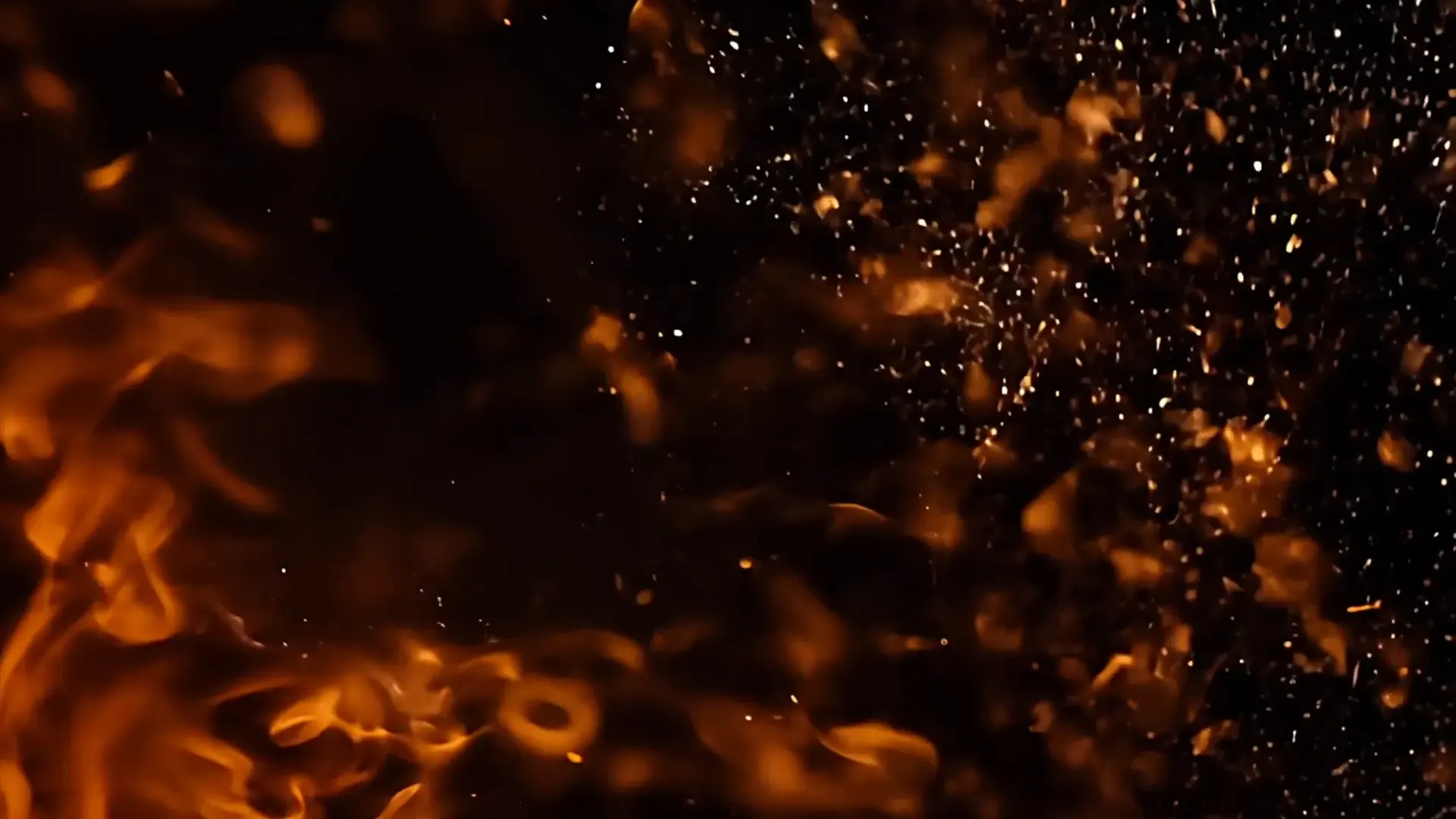 Dramatic Fiery Particles Overlay for Intense Music Video Projects